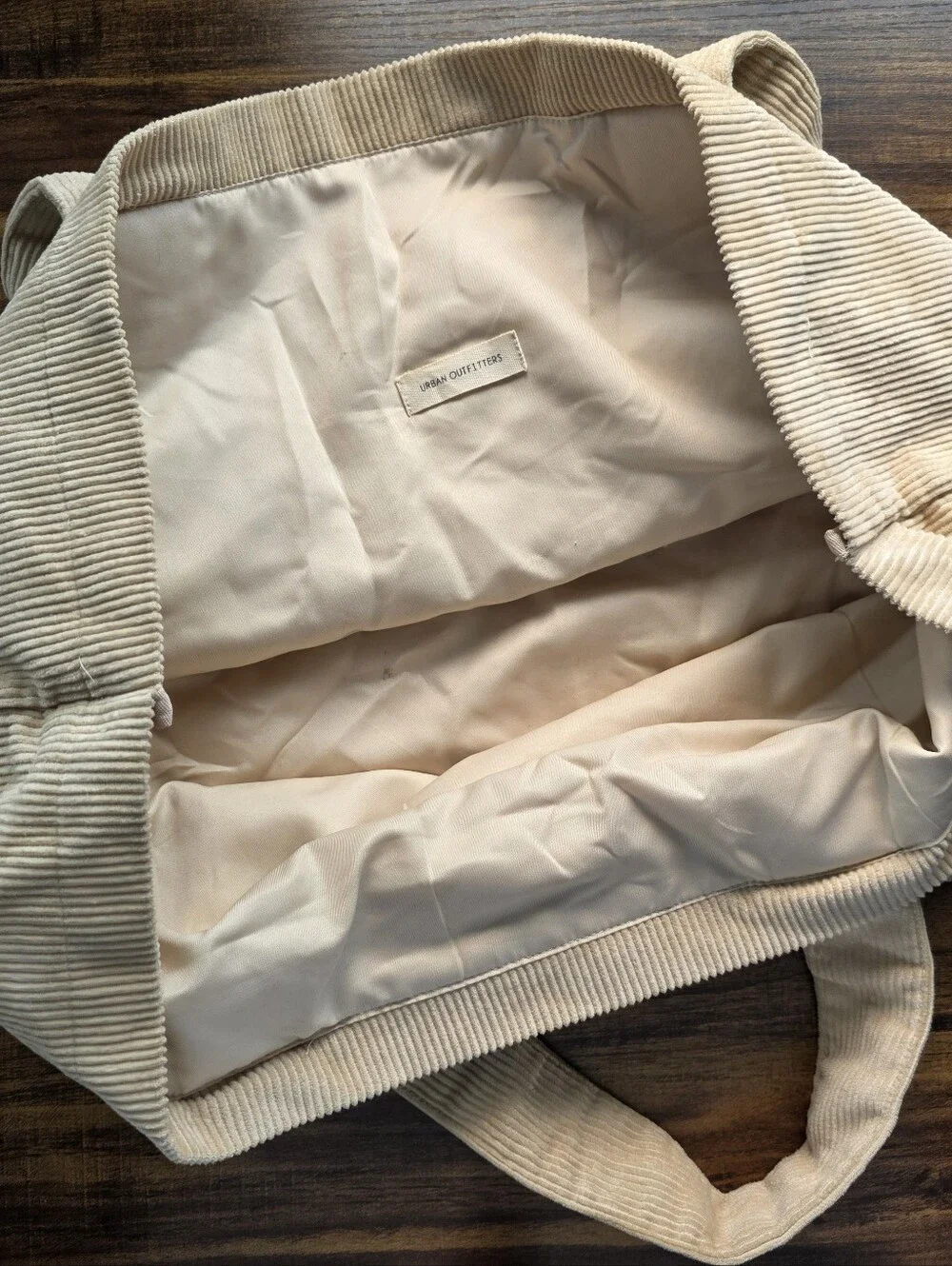 Urban Outfitters Beige Corduroy Tote